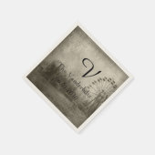 Steampunk Carnaval Top Hoed Monogram Bruiloft Serv Servet (Hoek)