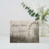 Steampunk Carnival Top Hat RSVP Briefkaart (Staand voorkant)