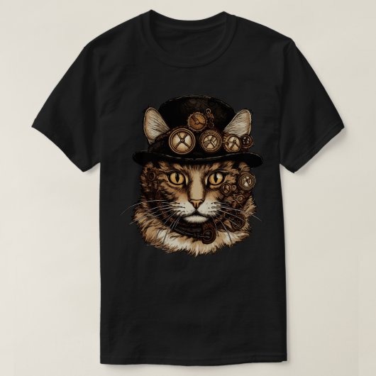 Steampunk Cat 1 T-shirt (Design voorkant)