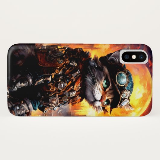 Steampunk Cat II Case-Mate iPhone Case (Achterkant (horizontaal))