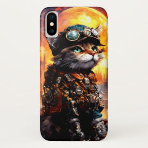 Steampunk Cat II iPhone X Hoesje