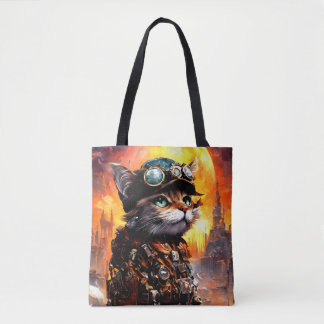 Steampunk Cat II Draagtas