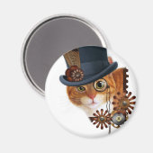 Steampunk Cat Magneet (Voorkant / Achterkant)