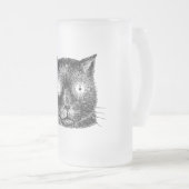 steampunk Cat Matglas Bierpul (Voorkant rechts)