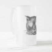  steampunk Cat Matglas Bierpul (Voorkant links)