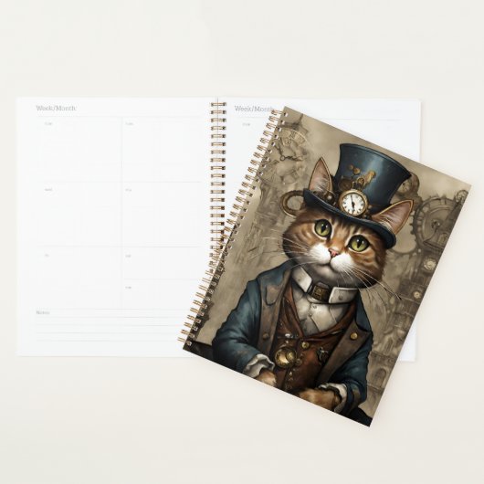 Steampunk Cat Planner (Display)
