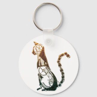 Steampunk cat sleutelhanger