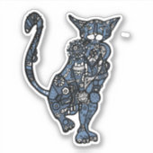 Steampunk Cat Sticker (Voorkant)