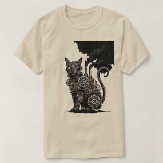 Steampunk Cat T-shirt (Design voorkant)