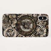 Steampunk Cat Wearing Goggles - iPhone X Hoesje (Achterkant (horizontaal))