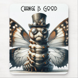 Steampunk Caterpillar Muismat