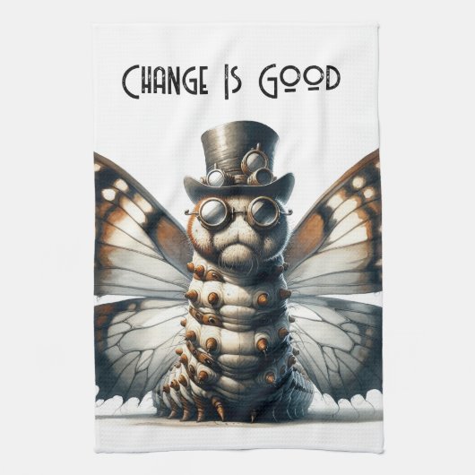 Steampunk Caterpillar Theedoek (Verticaal)