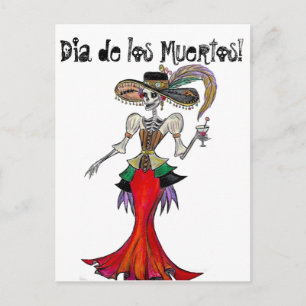 Steampunk Catrina / Dia de los Muertos Card Briefkaart