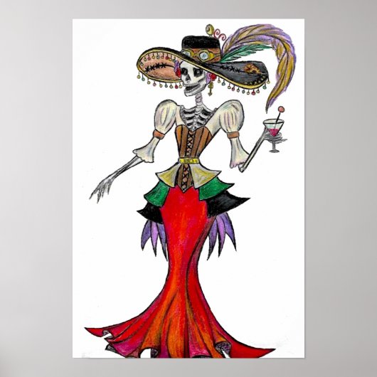 Steampunk Catrina, Dia de los Muertos poster (Voorkant)