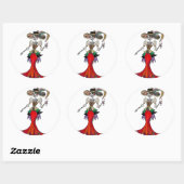 Steampunk Catrina, Dia de los Muertos sticker (Vel)