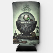 Steampunk  Cauldron en Magische Punten op Groen (Voorkant)