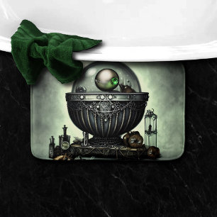 Steampunk  Cauldron en Magische Punten op Groen Badmat