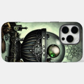 Steampunk  Cauldron en Magische Punten op Groen Case-Mate iPhone Case (Achterkant (horizontaal))