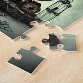 Steampunk  Cauldron en Magische Punten op Groen Legpuzzel (Zijkant)