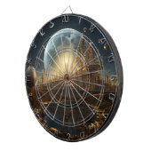 Steampunk Celestial Dartboard Dartbord (Voorkant Rechts)