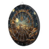 Steampunk Celestial Dartboard Dartbord (Voorkant Rechts)