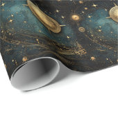 Steampunk Celestial Wrapping Paper Cadeaupapier (Rol Hoek)
