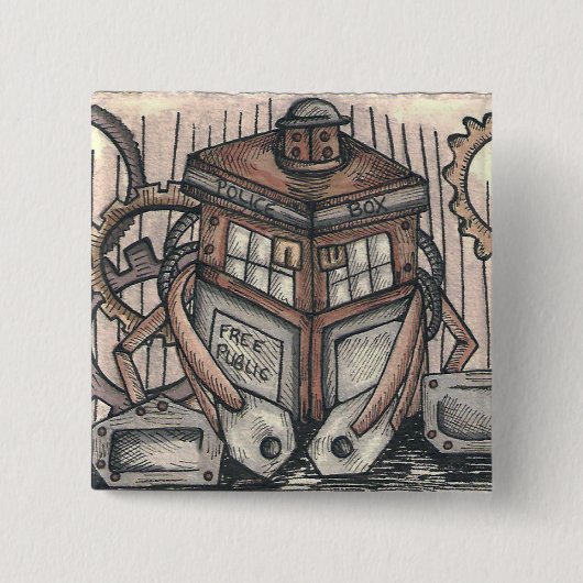 Steampunk Character Button (Voorkant)