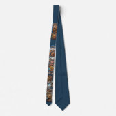 Steampunk Chat Dark Navy Cravate bleu (Dos)