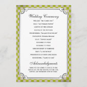 Steampunk Checkerboard Programmes de mariage (Dos)