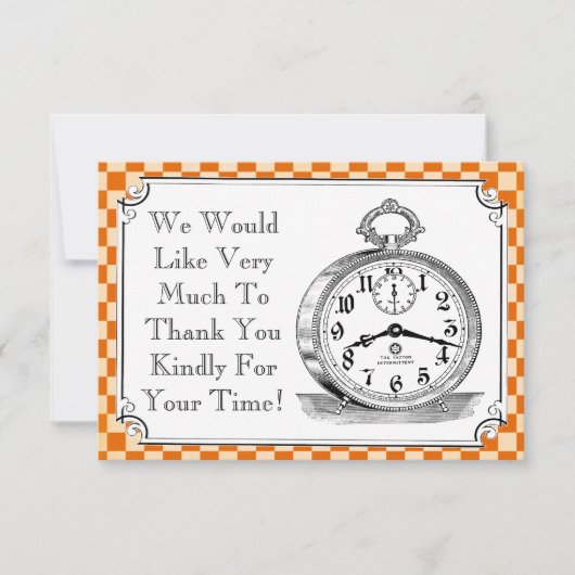 Steampunk Checkerboard Weddenschap Bedankt kaarten (Voorkant)