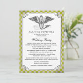 Steampunk Checkerboard Wedding Programs Programma (Staand voorkant)