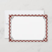 Steampunk Checkerboard Wedding RSVP-kaarten RSVP Kaartje (Achterkant)