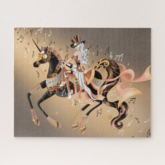 Steampunk Cheval mécanique & Lady Jigsaw Puzzle (Horizontal)