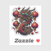 Steampunk Chinees Nieuwjaar Dragon Sticker (Vel)