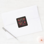 Steampunk Chinees Nieuwjaar Dragon Vierkante Sticker (Envelop)