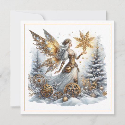 Steampunk Christmas – Golden Fairy with Snowflake (Voorkant)