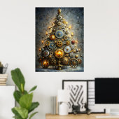 Steampunk Christmas Tree Poster (Bureau à domicile)
