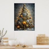 Steampunk Christmas Tree Poster (Cuisine)