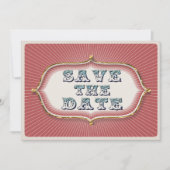 steampunk circus redt de datum save the date (Voorkant)