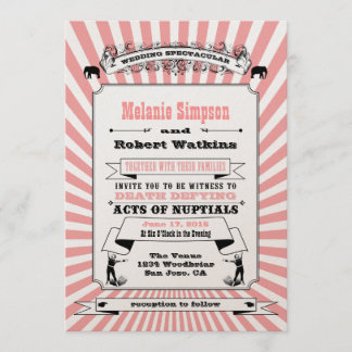 Steampunk Circus Weddenschap Roze Kaart