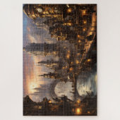 Steampunk City bij Twilight Legpuzzel (Verticaal)