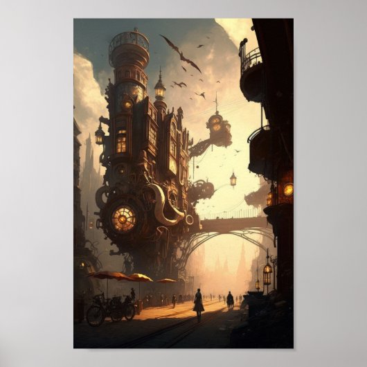 Steampunk City Poster (Voorkant)