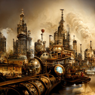 Steampunk City Sleutelhanger