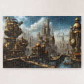 Steampunk City with Clock Legpuzzel (Horizontaal)