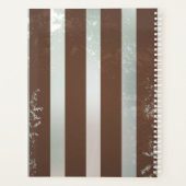 Steampunk Clock and Turquoise Roses on Striped (Dos)