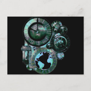 Steampunk Clock Briefkaart