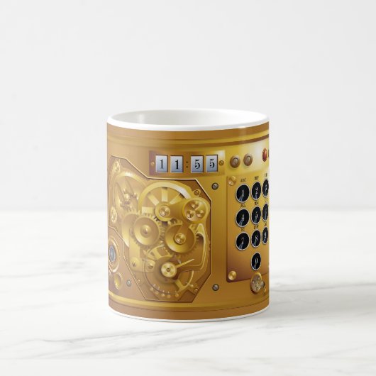 Steampunk clock coffee mug (Centre)