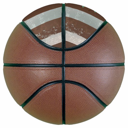 Steampunk Clock- en Turquoise-Rozen op gestreept Basketbal (Rechts)