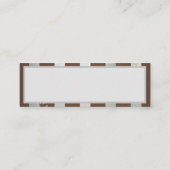 Steampunk Clock- en Turquoise-Rozen op gestreept Contactkaartje (Achterkant)