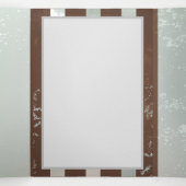 Steampunk Clock- en Turquoise-Rozen op gestreept Drieluik Programma (Binnenkant midden)